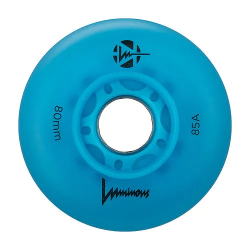 Luminous LED Inline Wheels 80mm/85a - Blue Ocean Glow -  SINGLE WHEEL
