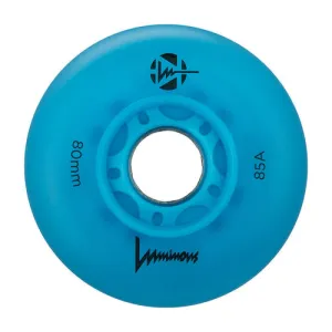 Luminous LED Inline Wheels 80mm/85a - Blue Ocean Glow -  SINGLE WHEEL