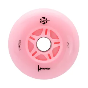 Luminous Light Up Inline Wheel Flamingo Pink 100mm 85A