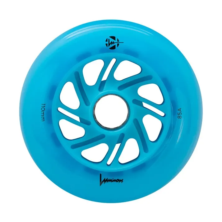 Luminous Light Up Inline Wheel Ocean Blue Glow 110mm 85A *5 Left*