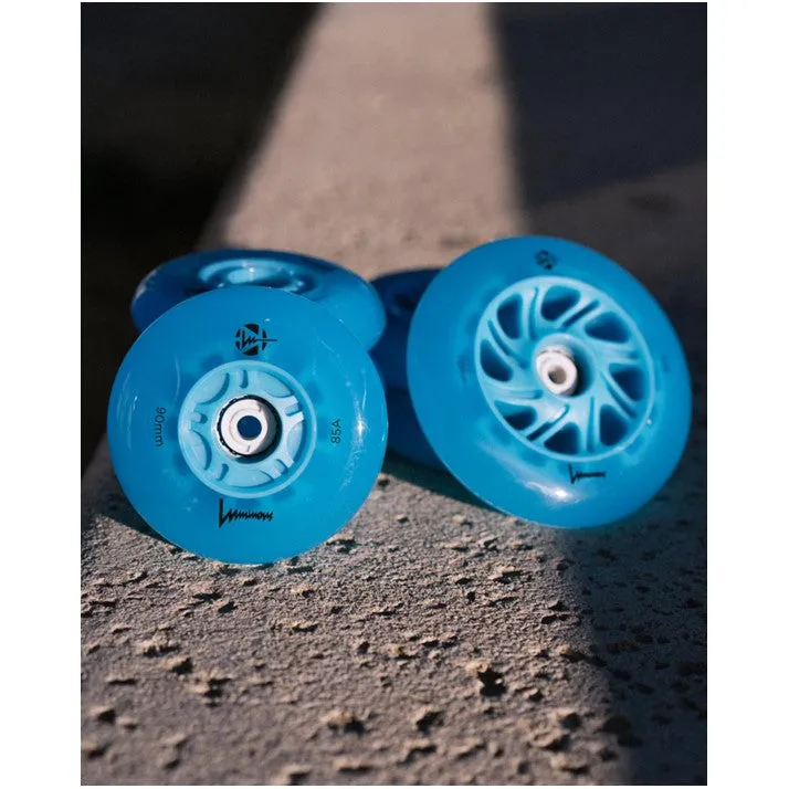 Luminous Light Up Inline Wheel Ocean Blue Glow 110mm 85A *5 Left*