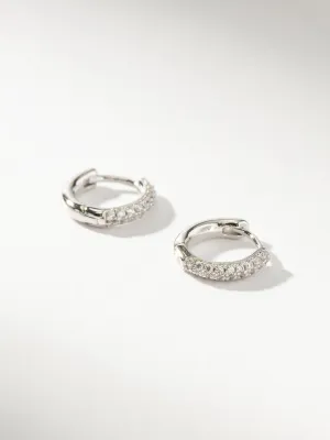 Luminous Pavé Huggie Earrings