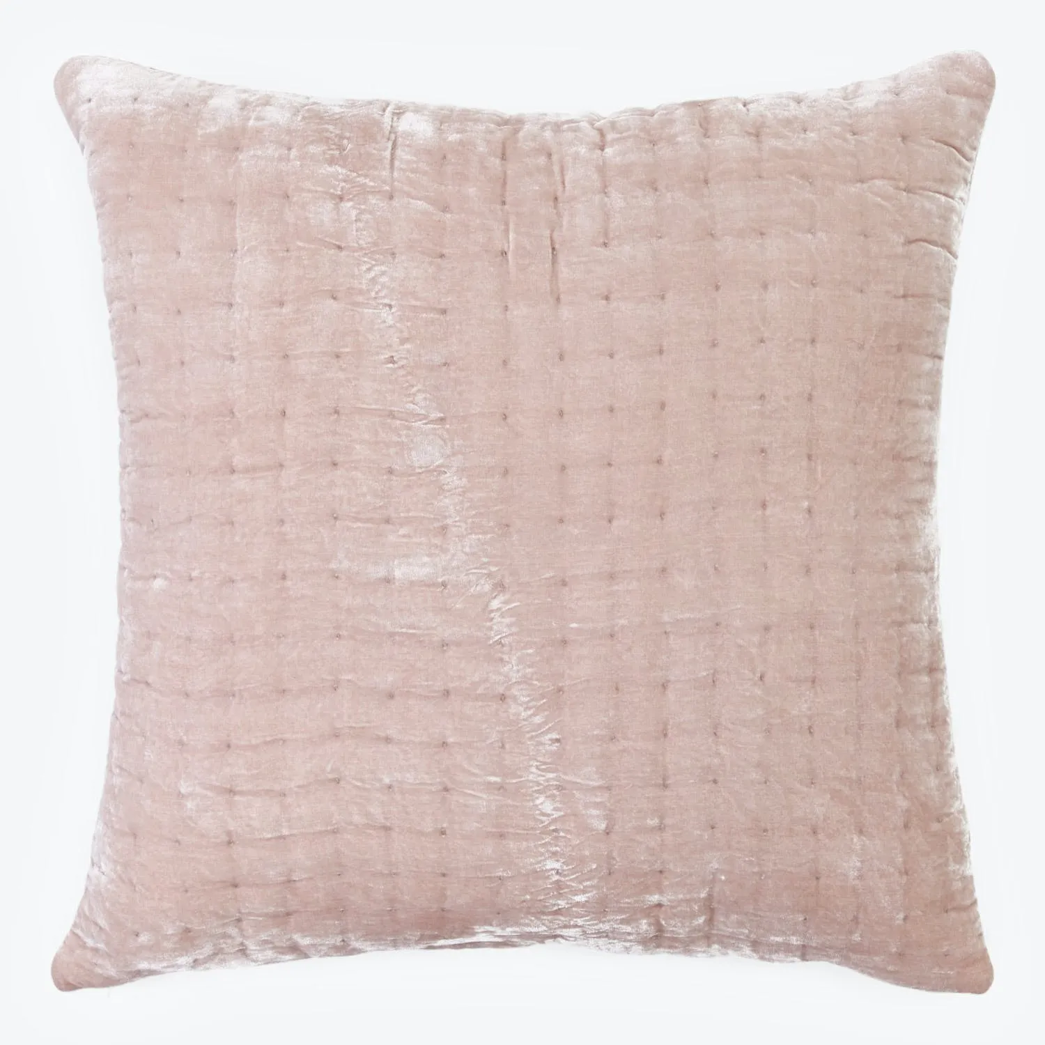 Luminous Quilted Velvet Euro Pillow