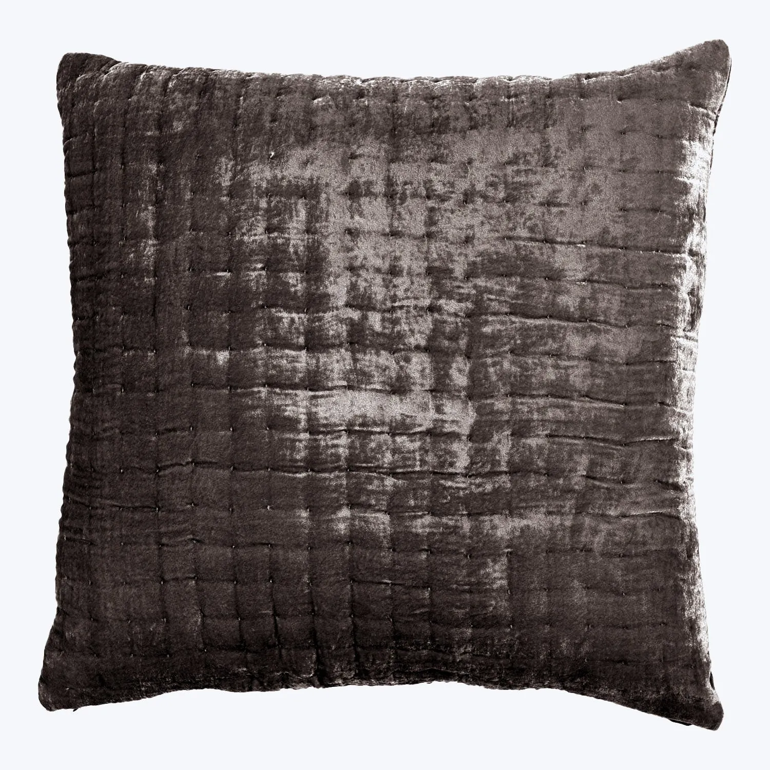 Luminous Quilted Velvet Euro Pillow