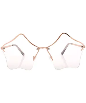 LUMINOUS Rimless Star-Shaped Glasses