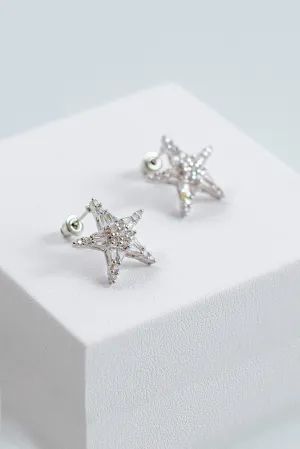 Luminous Star Earrings | Silver