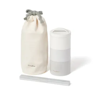 Lunch Box Slim Complete 3 Piece Set White
