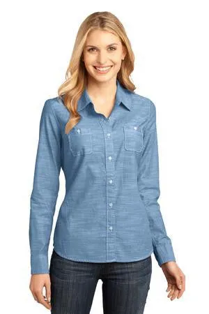 LW380 Port Authority® Ladies Slub Chambray Shirt