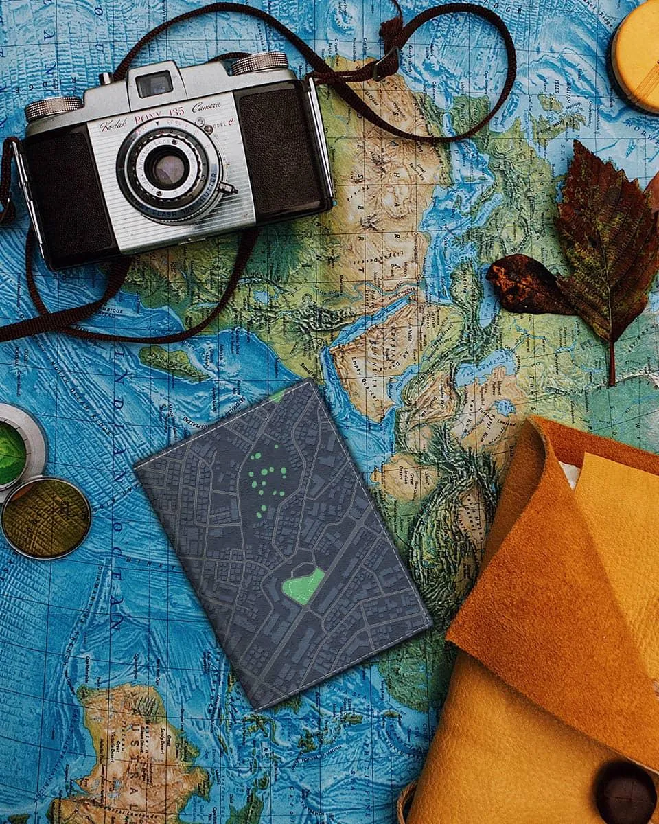 Map direction cool passport cover