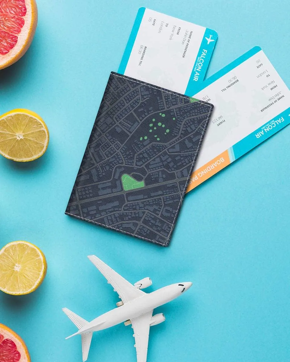 Map direction cool passport cover