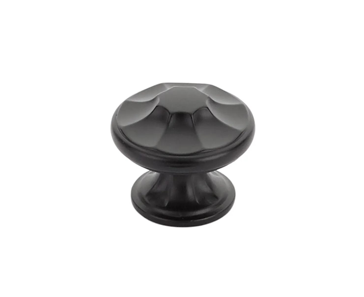 Matte Black "Regal" Cabinet Knobs and Drawer Pulls