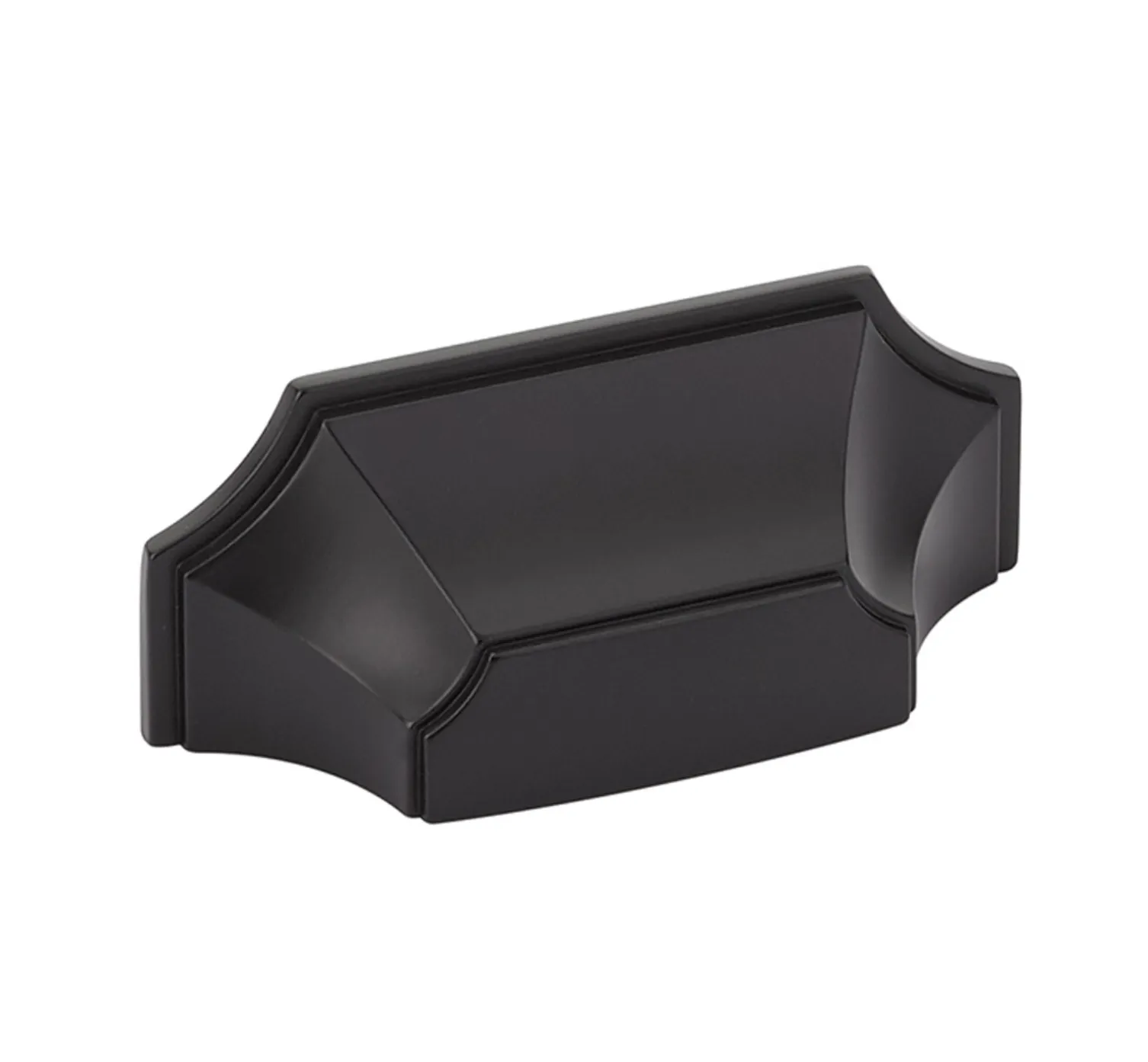 Matte Black "Regal" Cabinet Knobs and Drawer Pulls