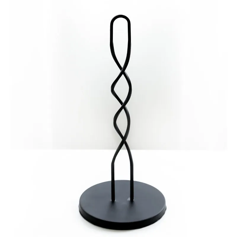 Metal wrought iron desktop paper towel holder