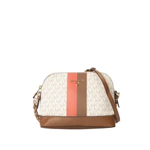 Michael Kors Logo Stripe Dome Crossbody Bag
