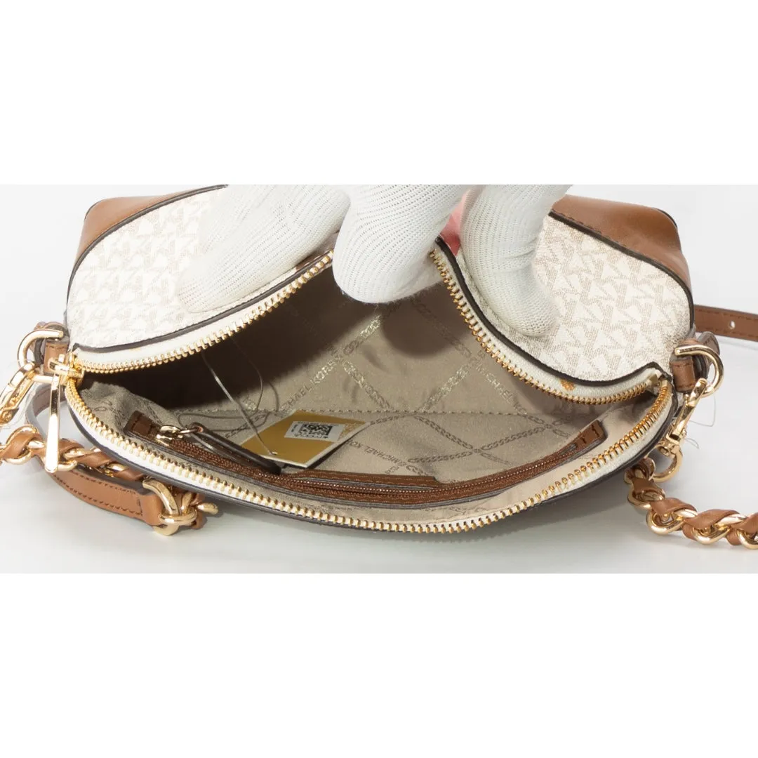 Michael Kors Logo Stripe Dome Crossbody Bag