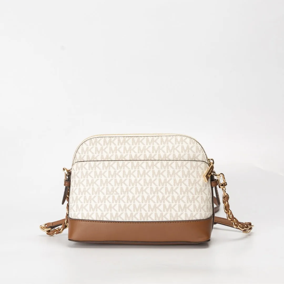 Michael Kors Logo Stripe Dome Crossbody Bag