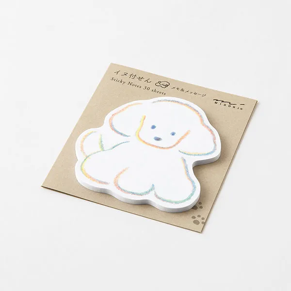 Midori Die-Cut Sticky Note - Dog - 30 Sheets