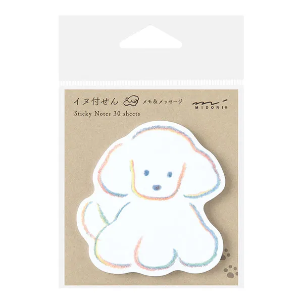 Midori Die-Cut Sticky Note - Dog - 30 Sheets