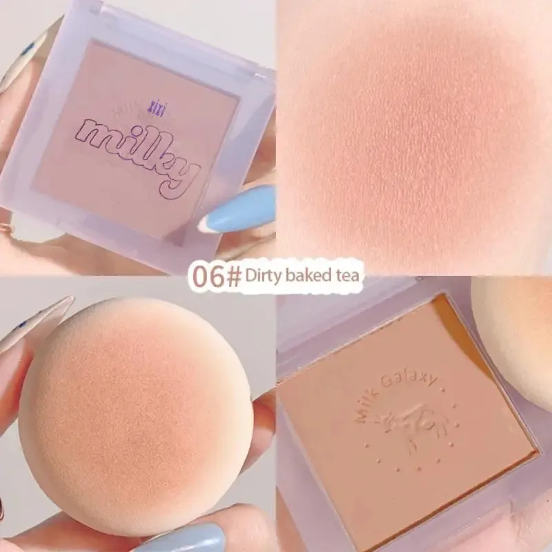 Milk Galaxy Soft Mist Blush Compact and Portable Natural Affordable Single Color Brightening Blush Purple