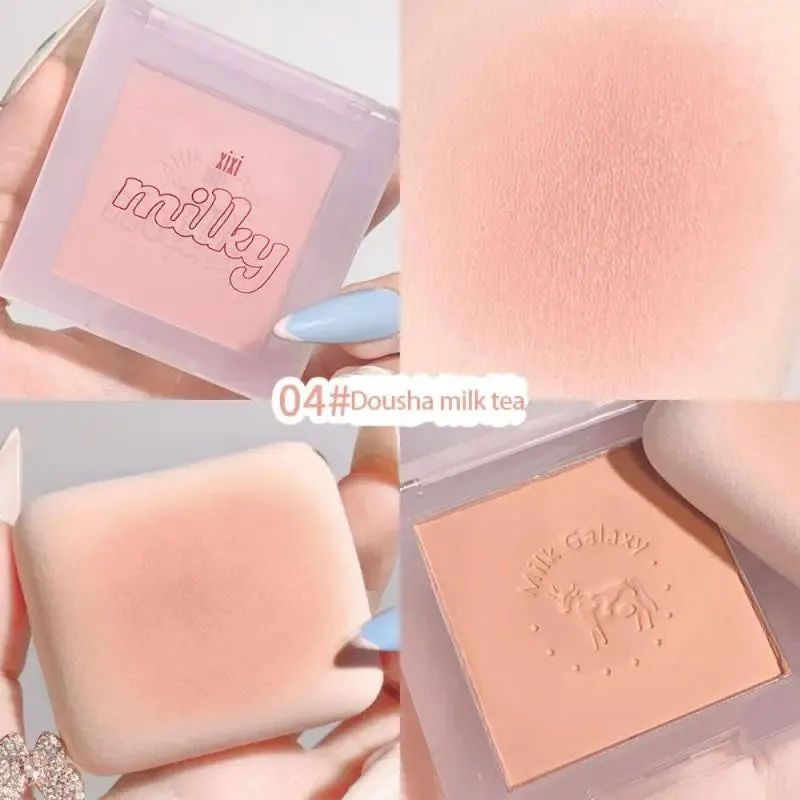 Milk Galaxy Soft Mist Blush Compact and Portable Natural Affordable Single Color Brightening Blush Purple