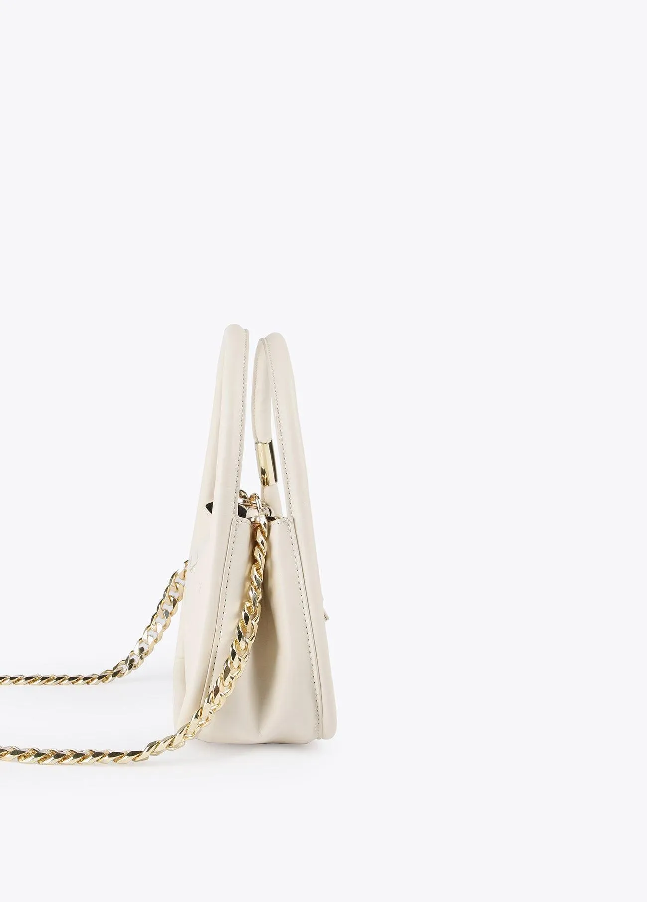 Mini crossbody bag with piping and logo