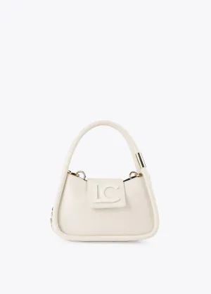 Mini crossbody bag with piping and logo