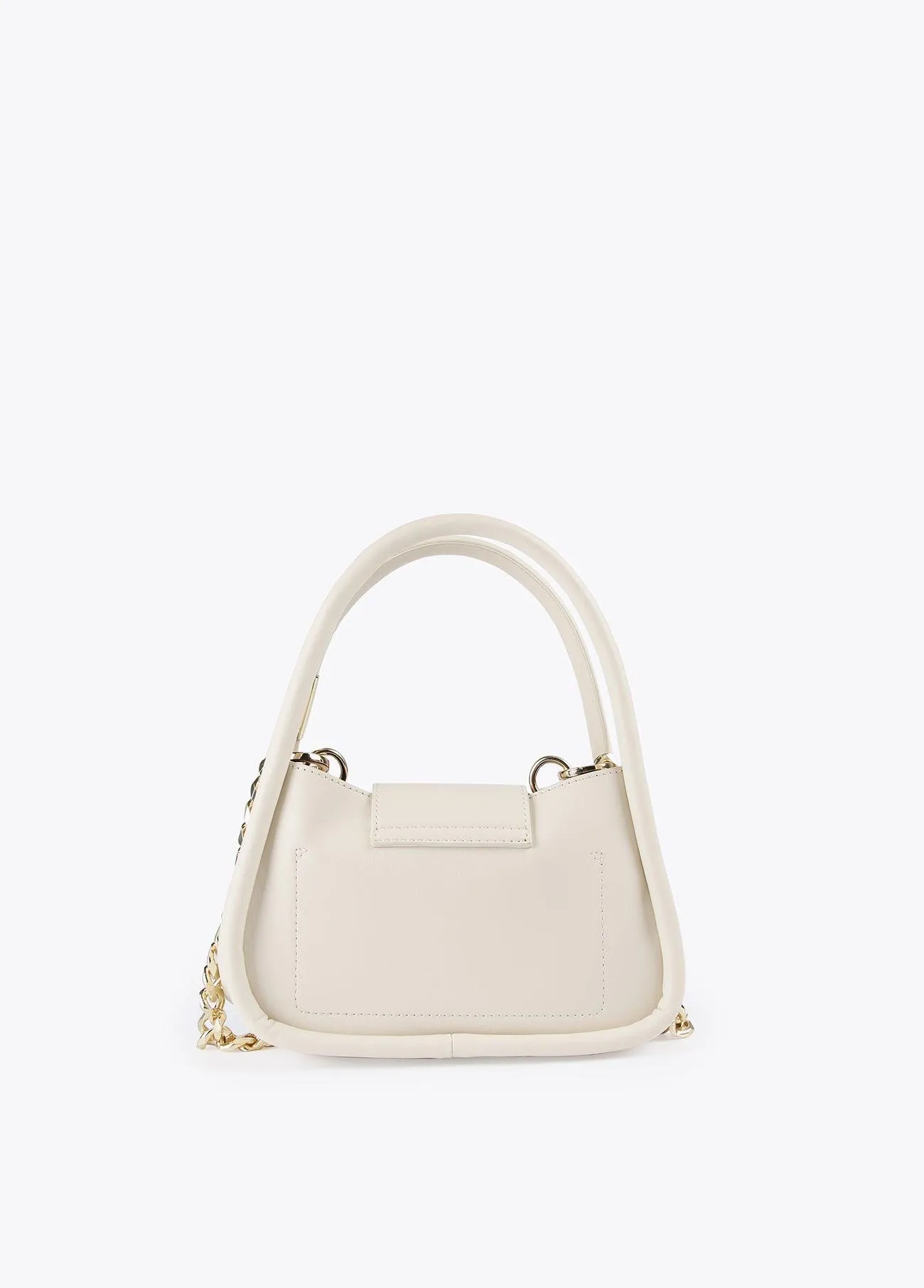 Mini crossbody bag with piping and logo