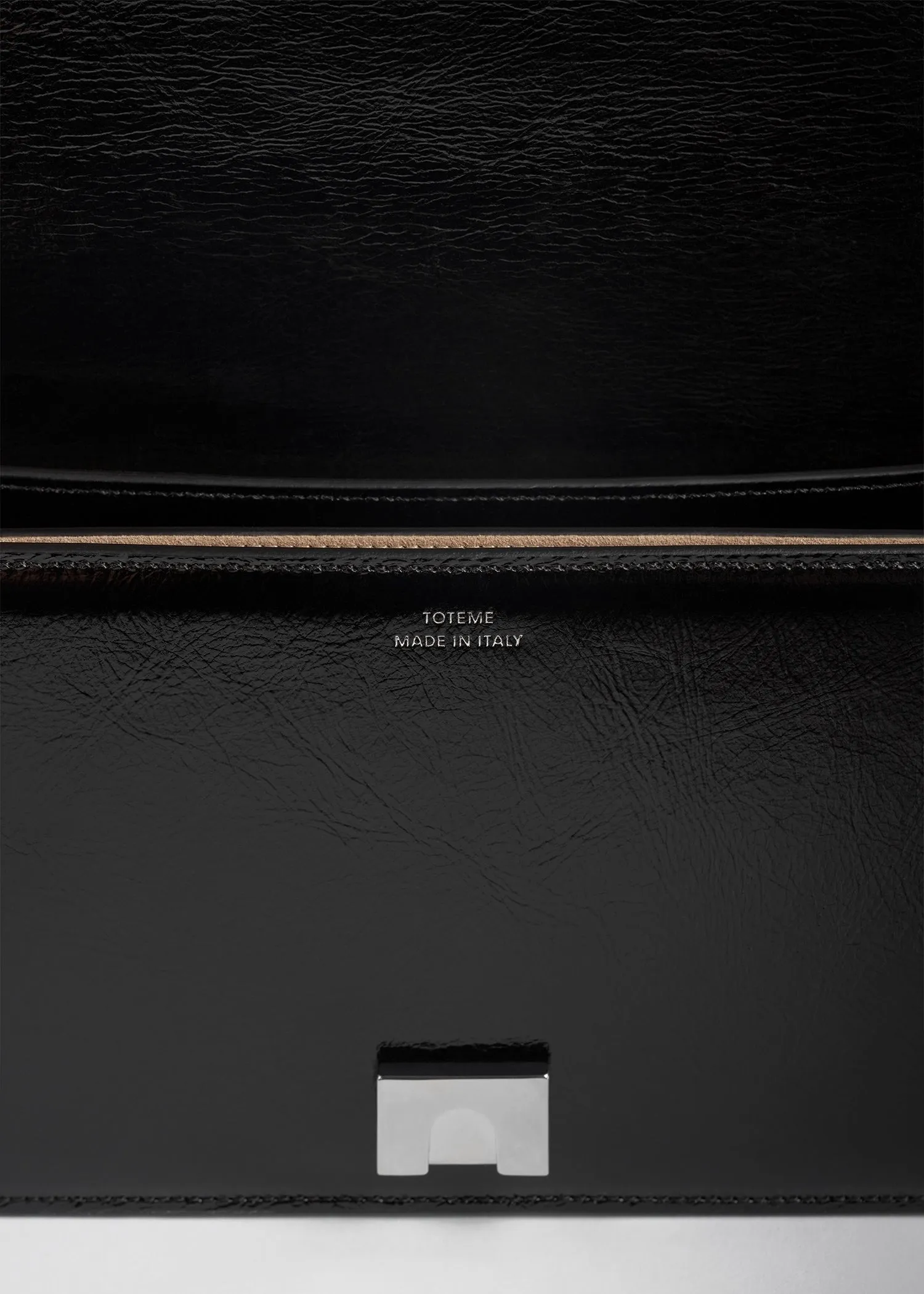 Mini T-Flap Naplack bag black