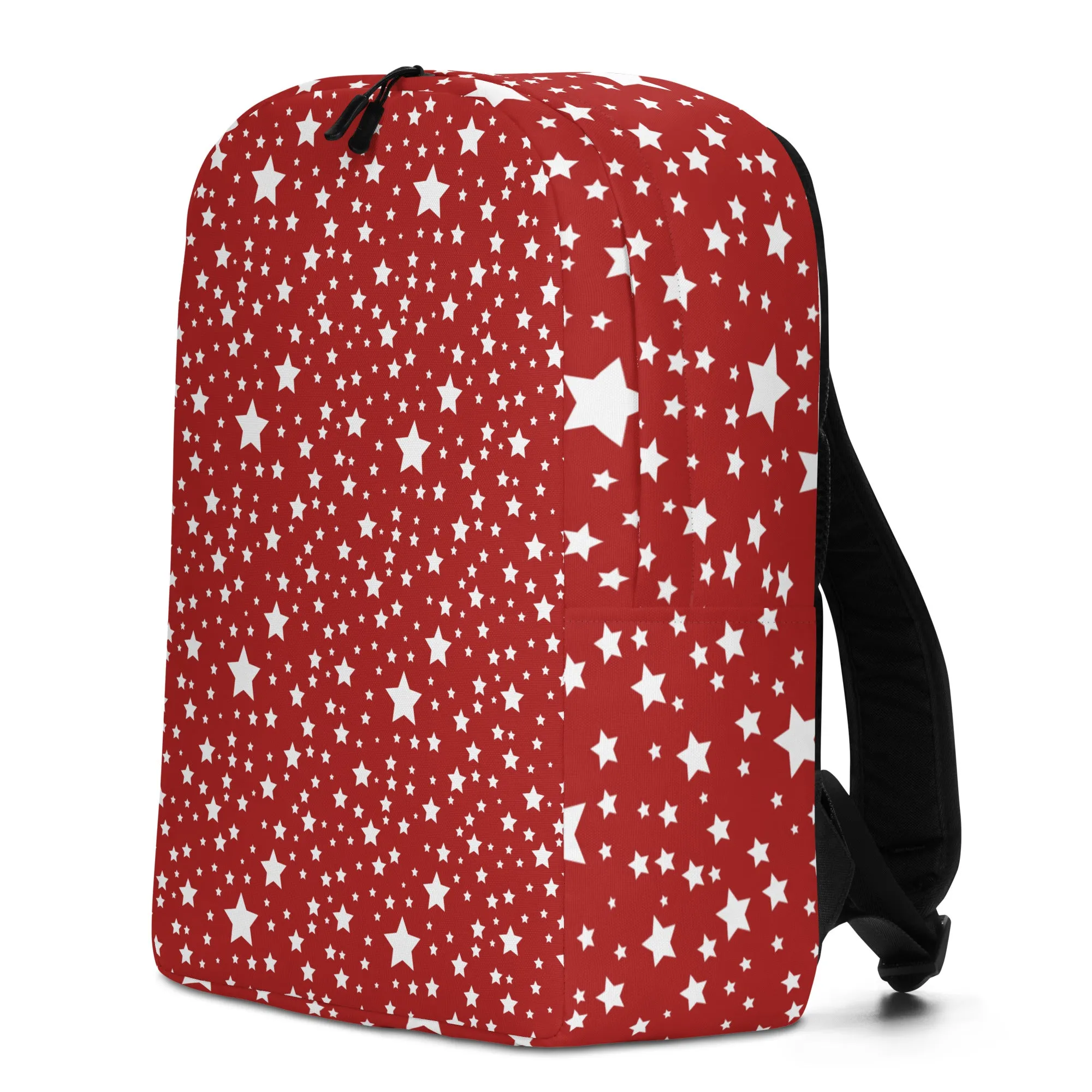 Minimalist Backpack Christmas Red Stars