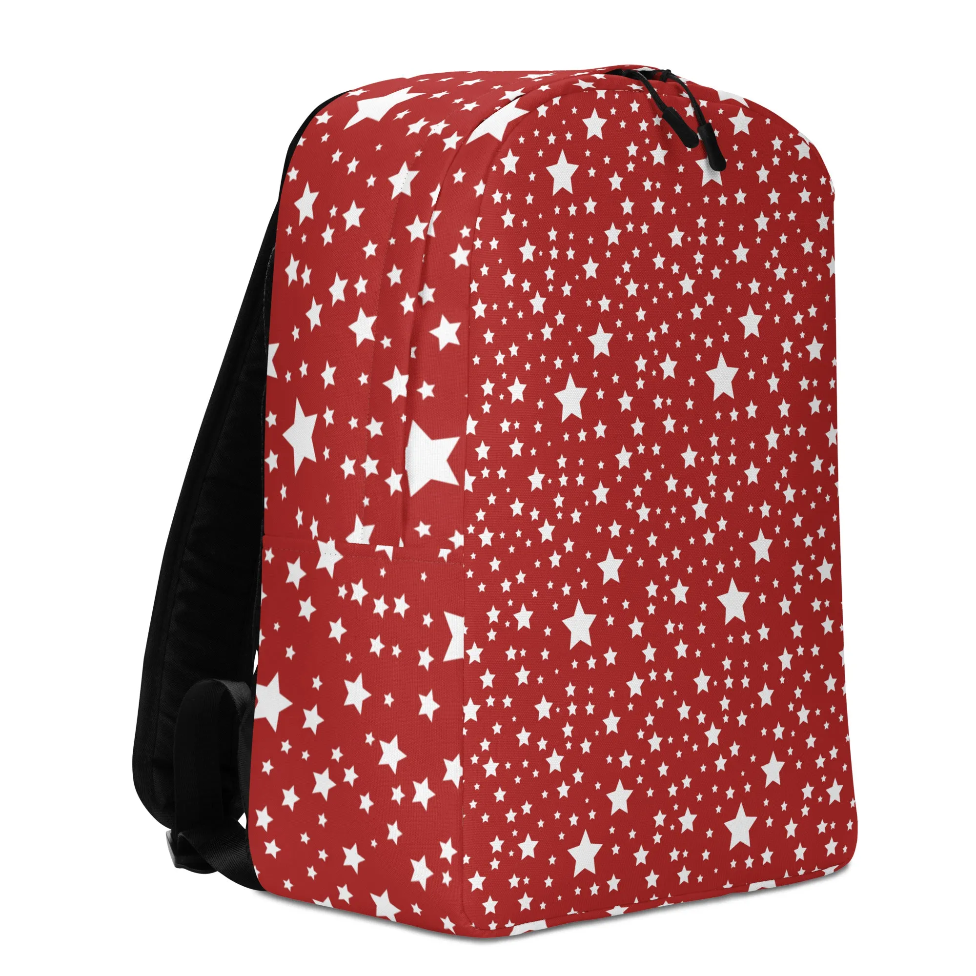 Minimalist Backpack Christmas Red Stars