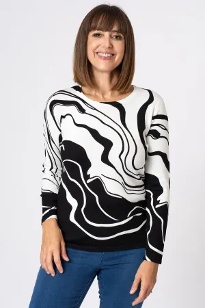 Mono Printed Lightweight Jumper