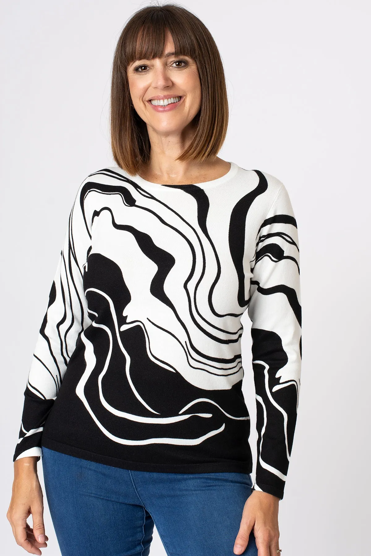 Mono Printed Lightweight Jumper