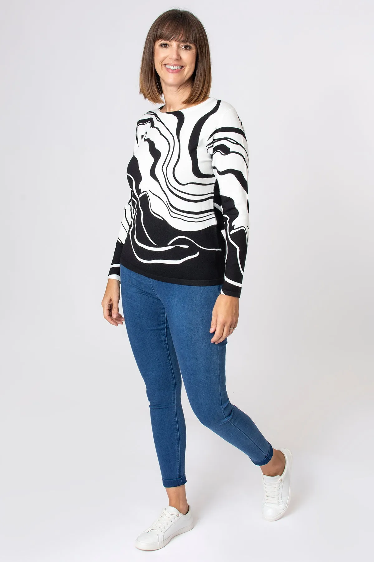 Mono Printed Lightweight Jumper