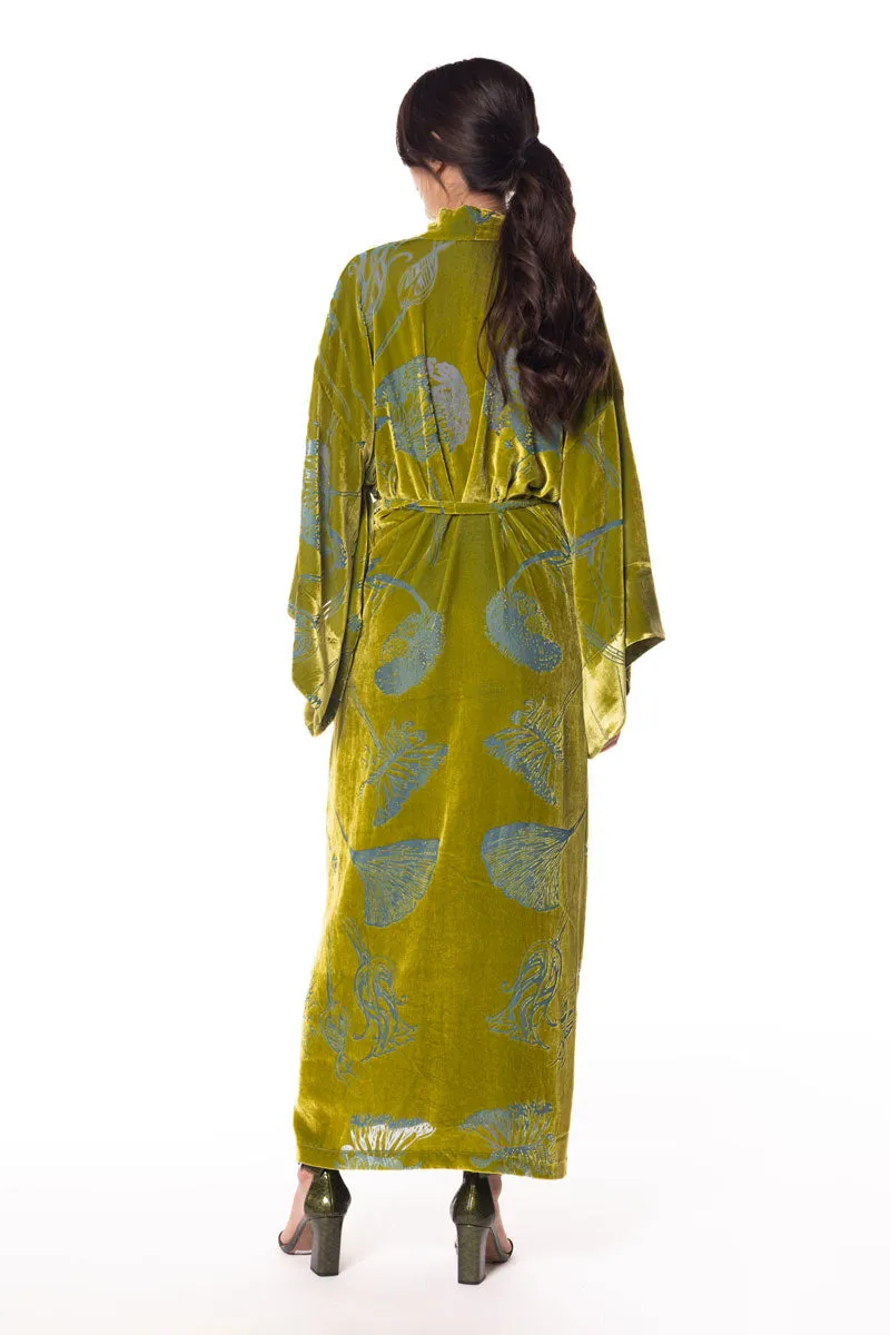 Moss Fabergé Velvet Long Robe