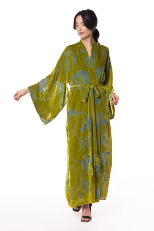 Moss Fabergé Velvet Long Robe