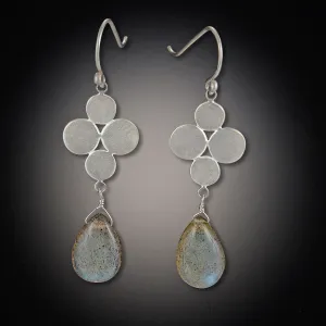 Multi Disk with Labradorite Drop Earrings