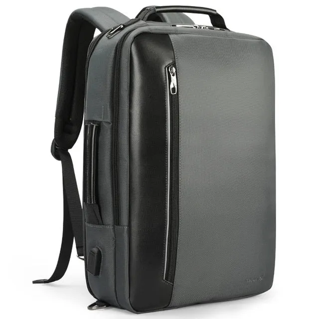 Multi-functional Backpack For 15.6 inch Laptop - Black,Dark Grey