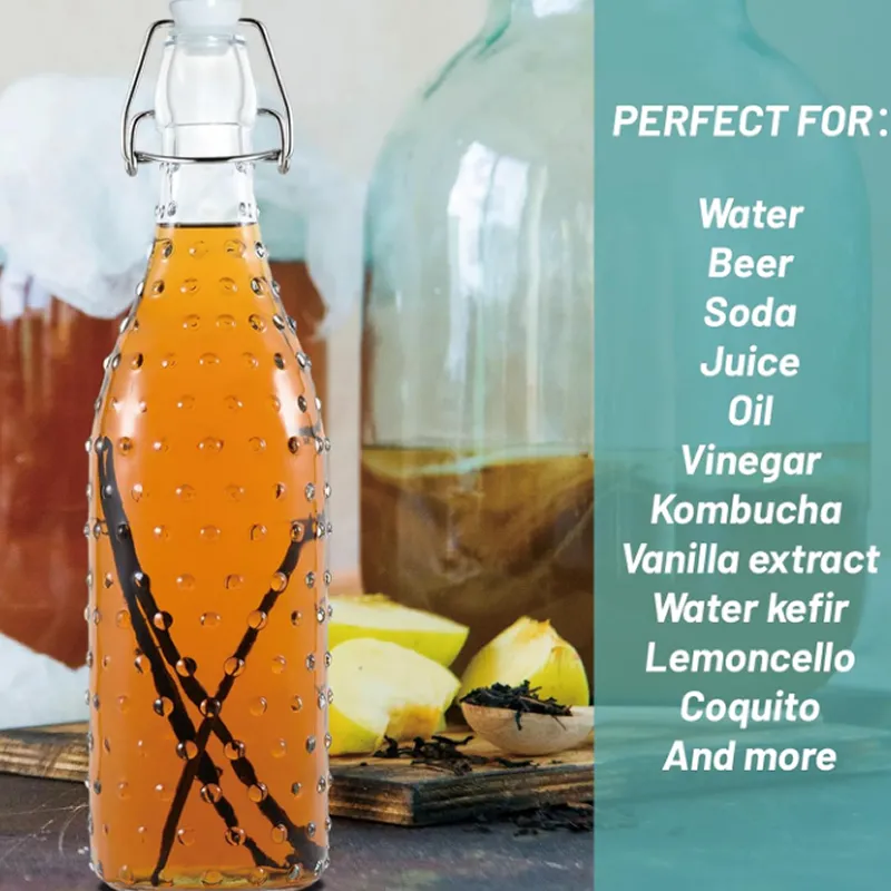 Multipurpose Glass Water Bottle With Airtight Stopper