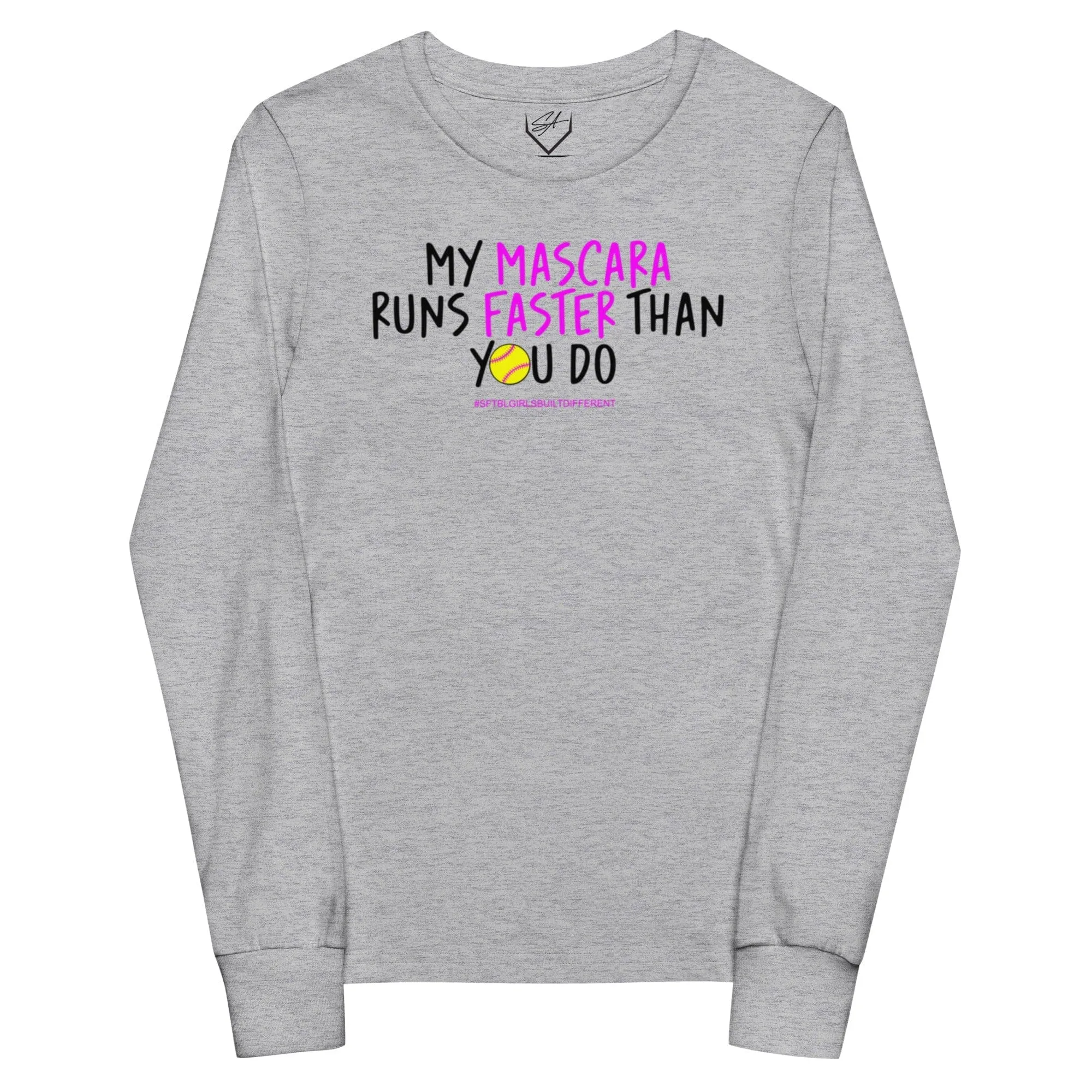 My Mascara Runs Faster Than You Do Pink - Youth Long Sleeve