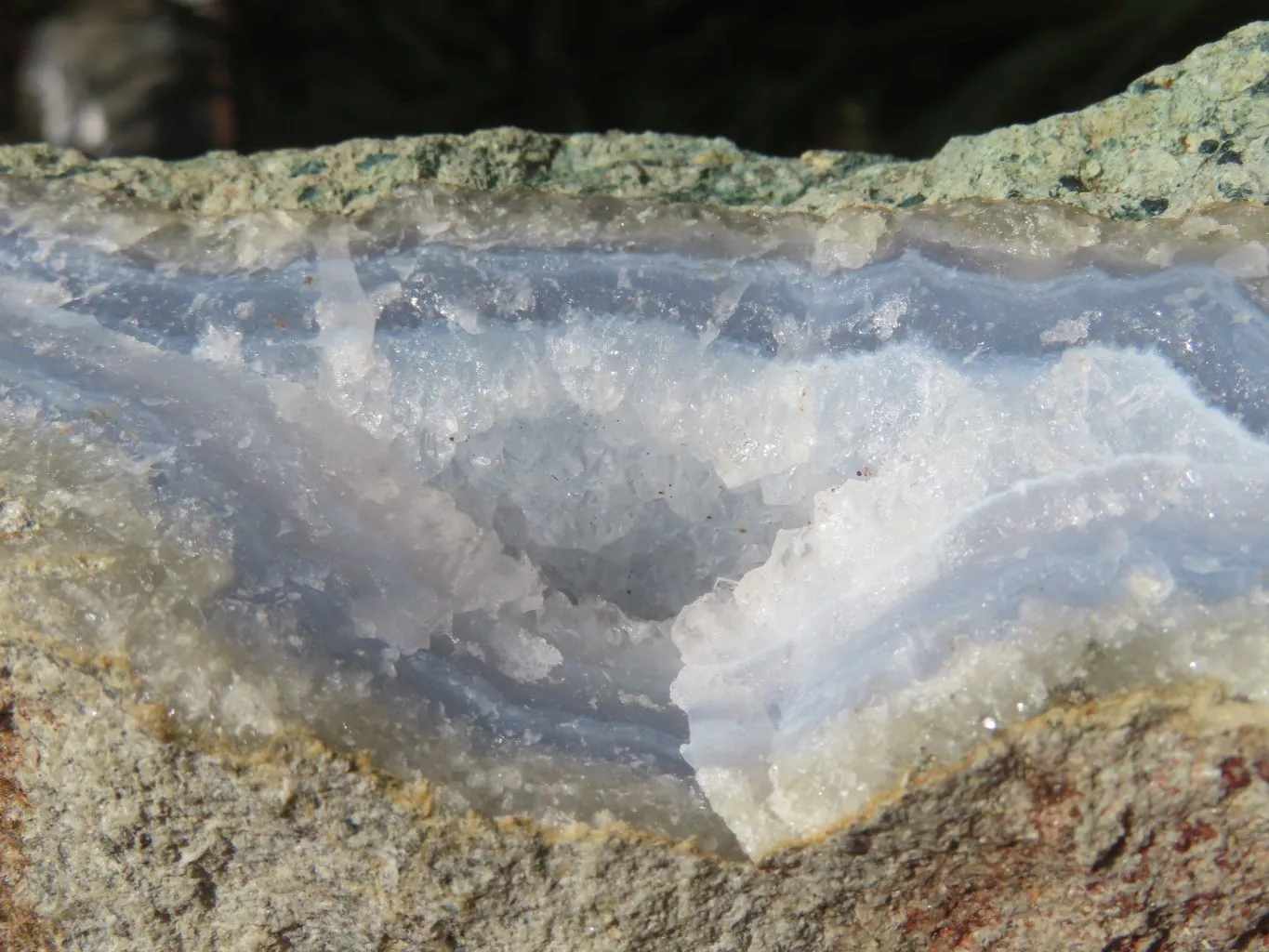 Natural Blue Lace Agate Geode Specimens x 1 From Nsanje, Malawi