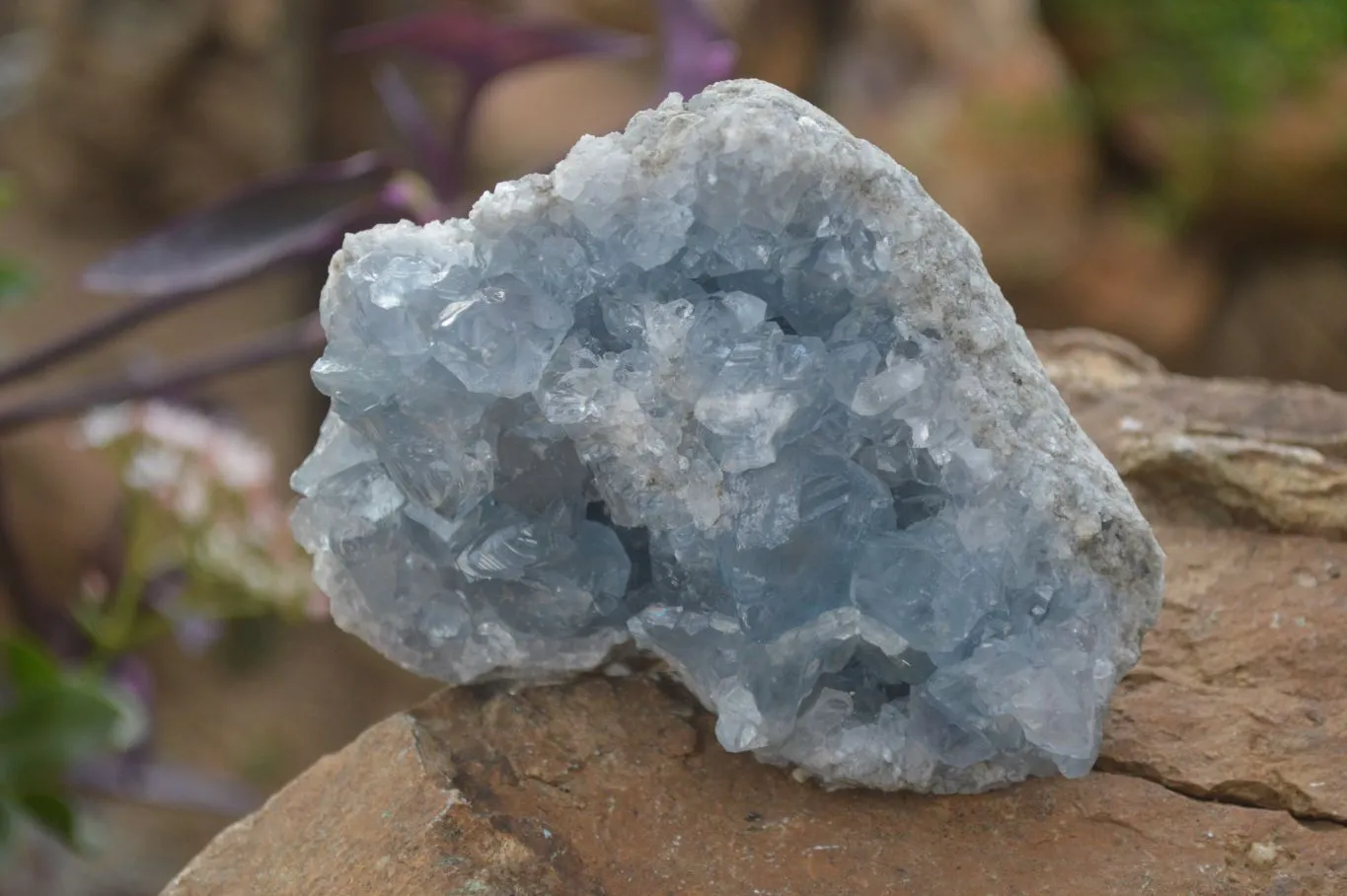 Natural  Cheap B Grade Blue Celestite Specimens  x 2 From Sakoany, Madagascar