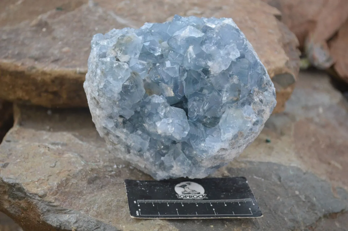 Natural  Cheap B Grade Blue Celestite Specimens  x 2 From Sakoany, Madagascar