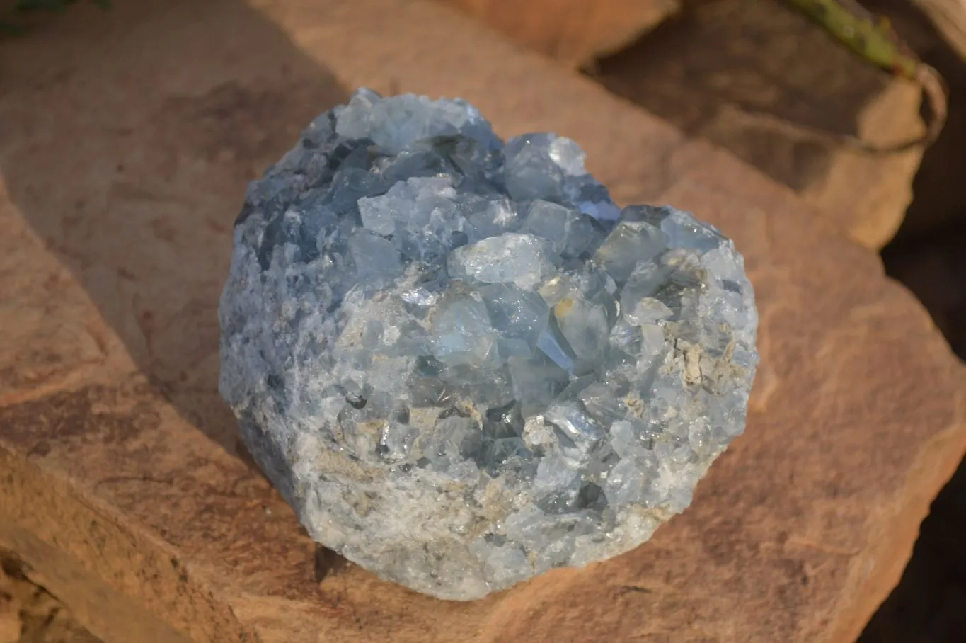 Natural  Cheap B Grade Blue Celestite Specimens  x 2 From Sakoany, Madagascar