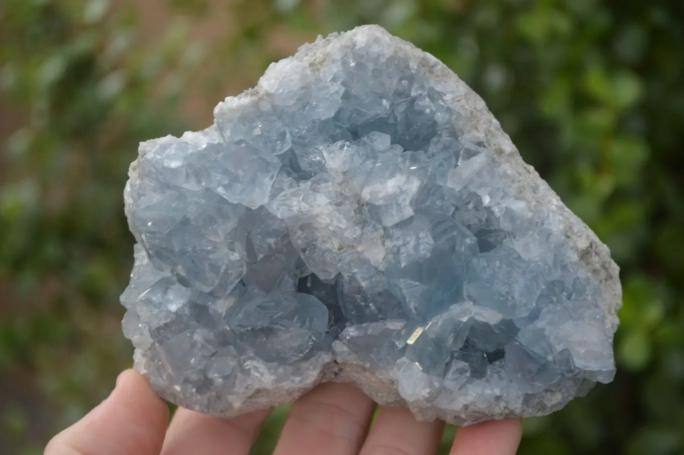 Natural  Cheap B Grade Blue Celestite Specimens  x 2 From Sakoany, Madagascar