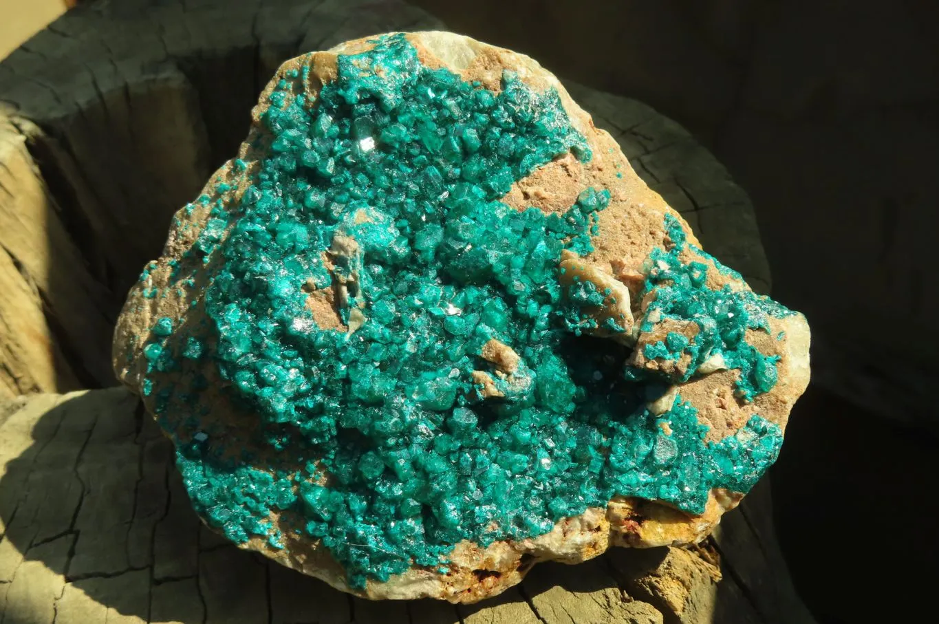Natural Extra Large Emerald Dioptase Dolomite Specimen  x 1 From Congo