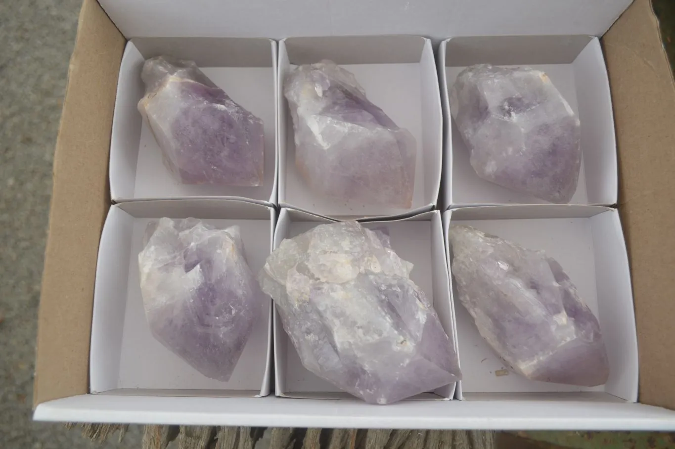 Natural Large Jacaranda Amethyst Crystals x 6 From Zambia
