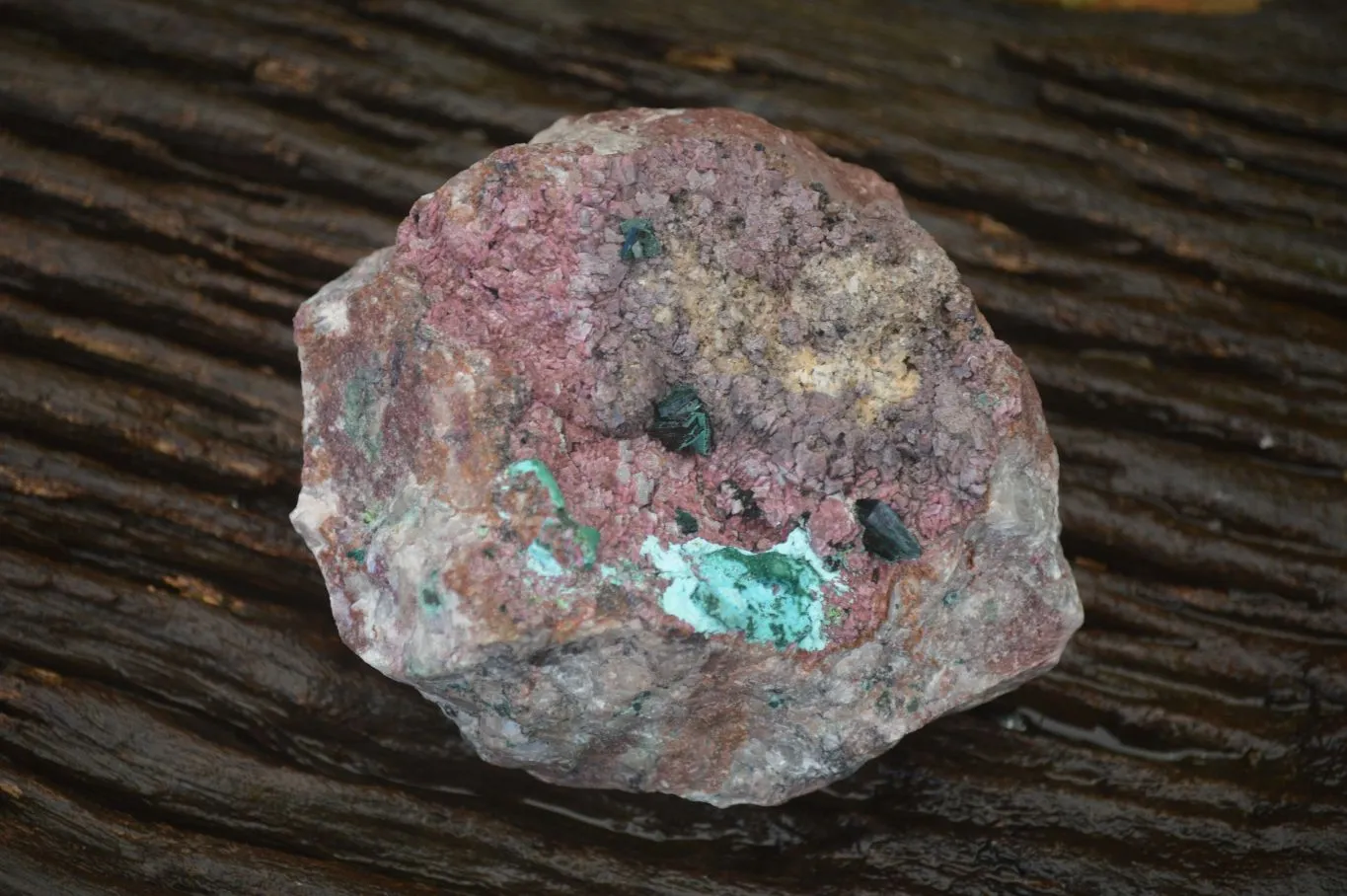 Natural Salrose With Silky Malachite Specimen x 1 From Kakanda, Congo
