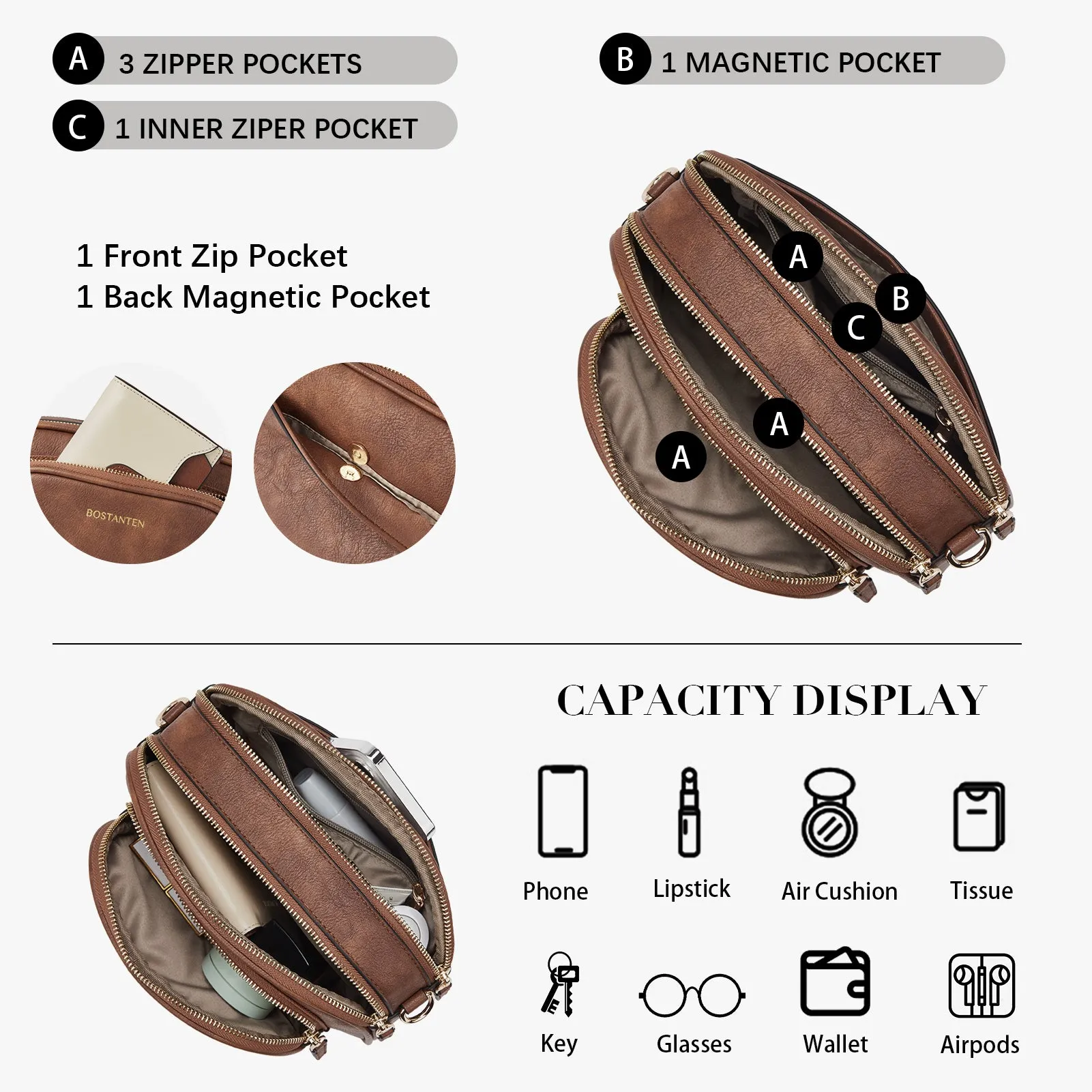 Nola Stay Hands-Free and Organized with a Small Crossbody Purse for Travel