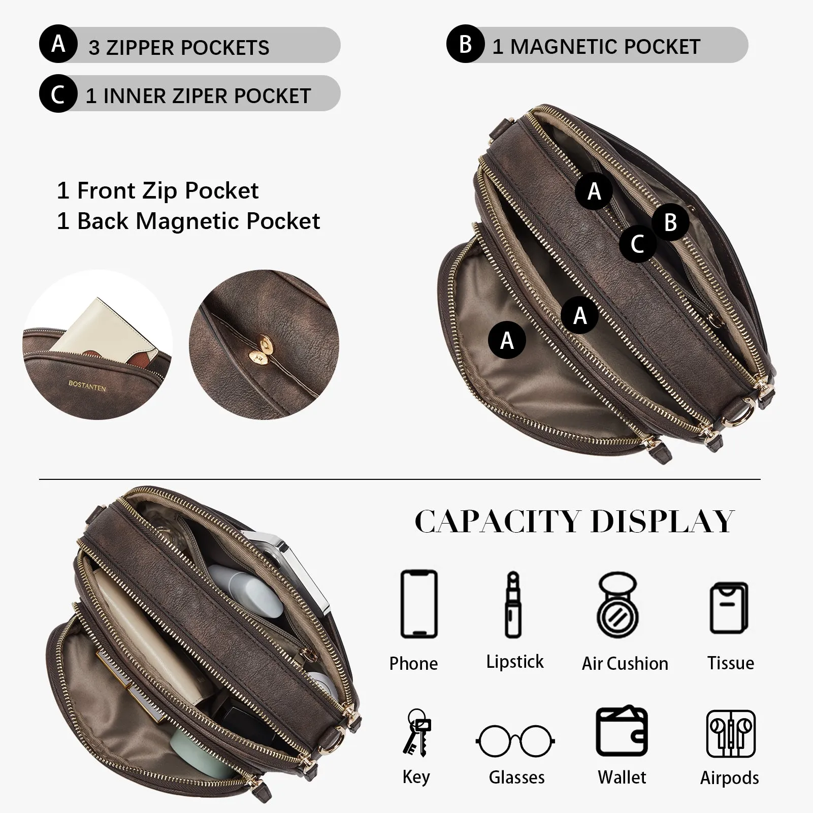 Nola Stay Hands-Free and Organized with a Small Crossbody Purse for Travel