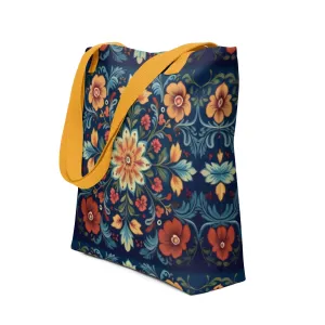 Norwegian Rosemaling Tote Bag